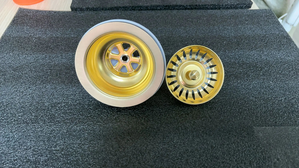 Modern Unlacquered Brass Kitchen Sink Drain