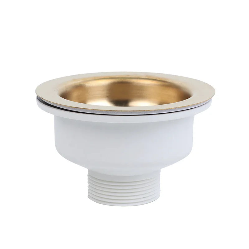 Modern Unlacquered Brass Kitchen Sink Drain