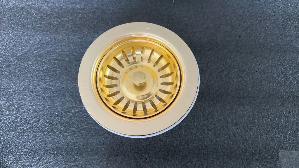 Modern Unlacquered Brass Kitchen Sink Drain