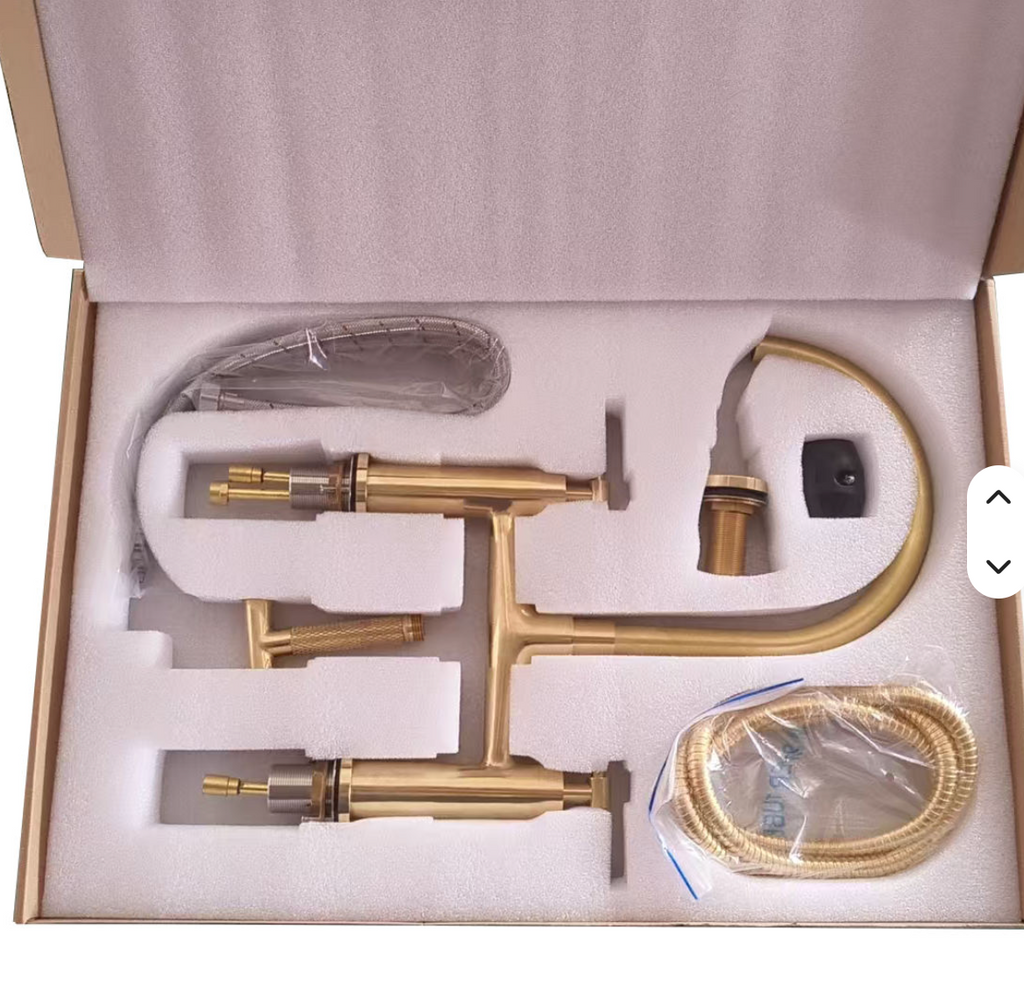Modern Unlacquered Brass Kitchen Faucet