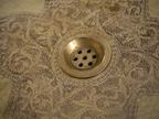 Oval Brass Bathroom Sink | Floral Engraved Drop-In Basin