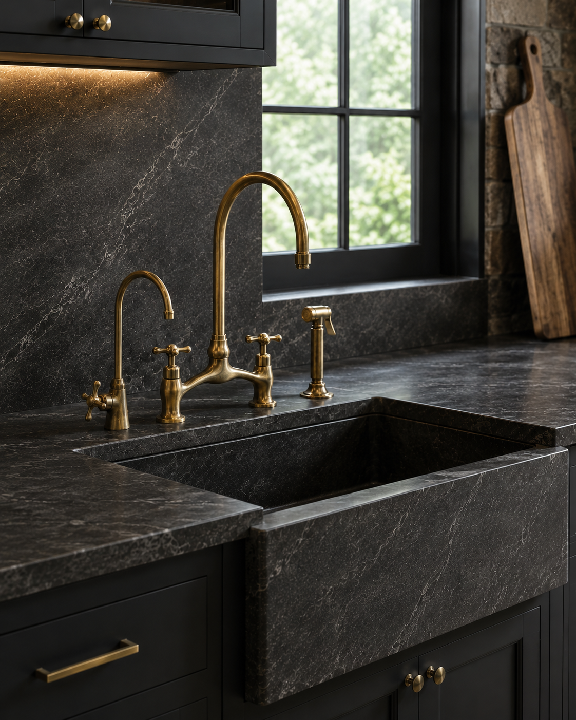 Classic Bridge Kitchen - Unlacquered Brass Faucet