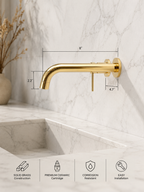 Wall Mounted Brass Faucet – Contemporary Bathroom Tap
