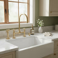 Unlacquered Brass Two Handle Faucet - Bridge Faucet