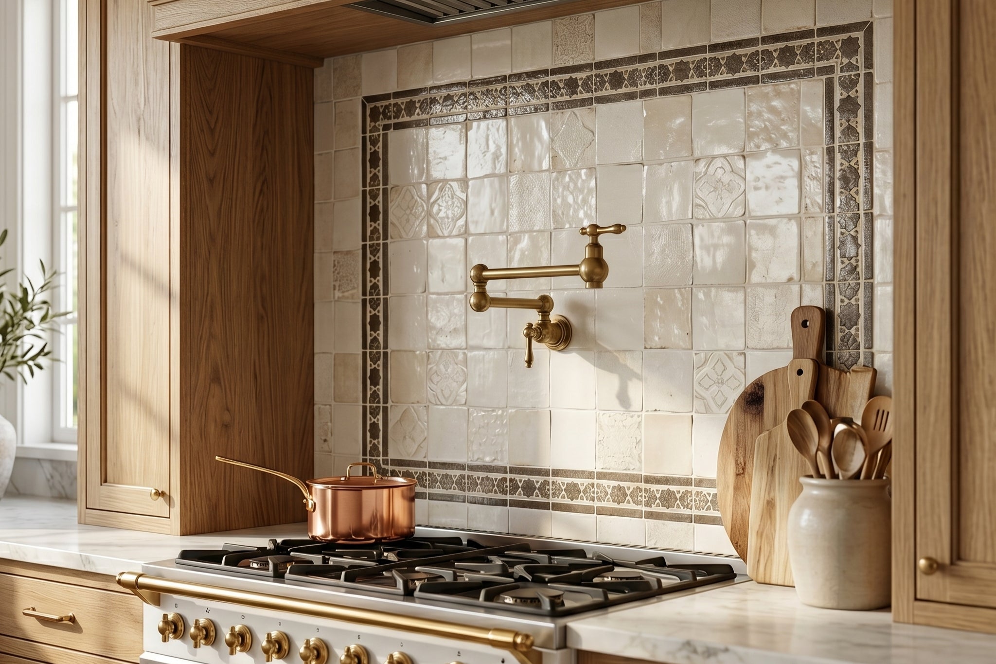 Kitchen Unlacquered Brass Pot Filer Faucet - Wall-mounted Faucets